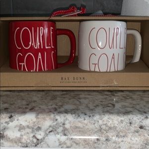 Brand new Rae Dunn couple goals mug set